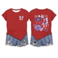 thumbnail image 4 of WERYOUNG Stars And Stripes Graphic T Shirt For Women Short Sleeve Crew Neck Patriotic Tee Fourth Of July USA Celebration T-Shirts Home Lounging Stylish Top XL, 4 of 4