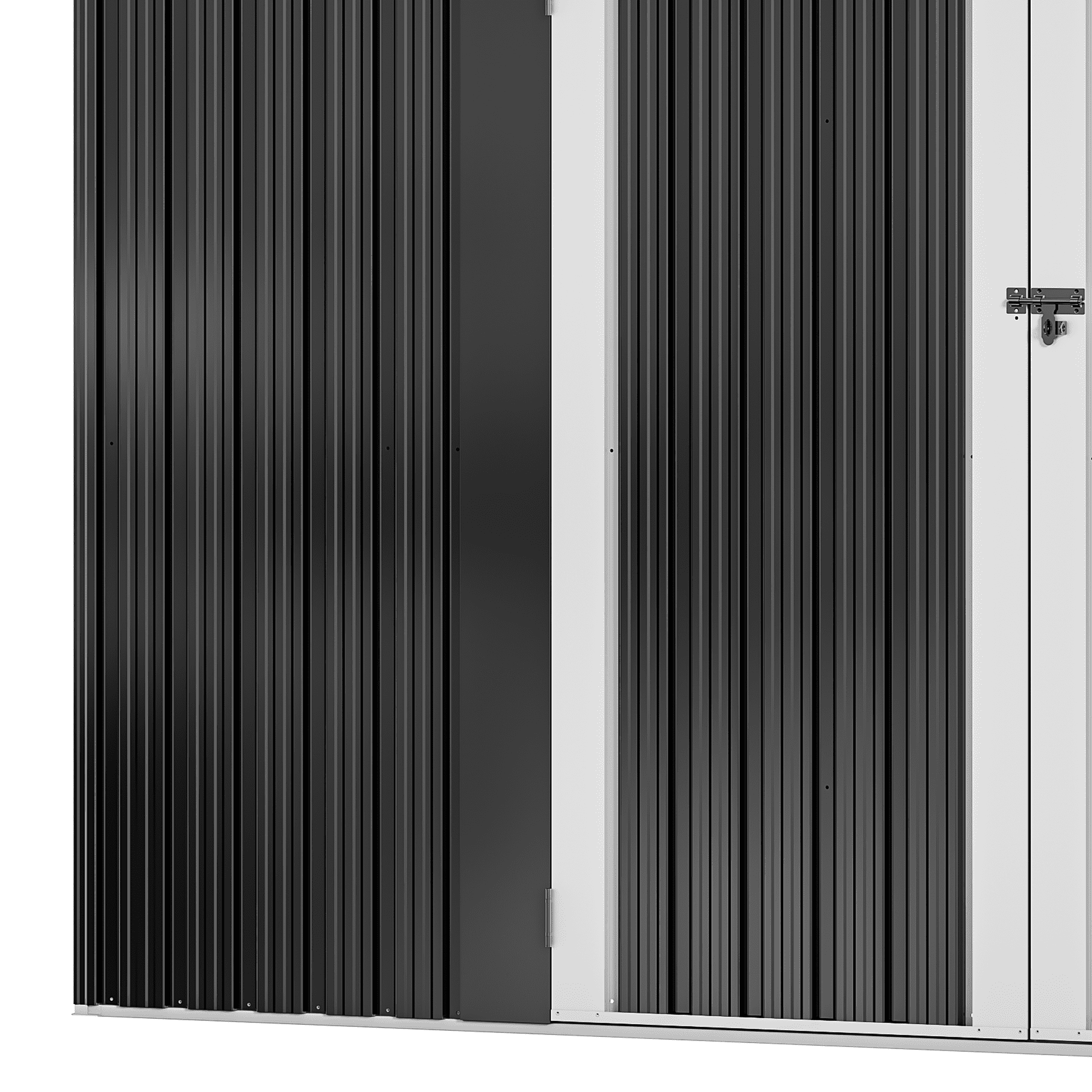 Uforic 10x8ft Metal Storage Shed with Lockable Doors & Vents Storage for Garden Tools, Lawn Equipment, Bikes Dark Gray