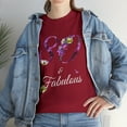 thumbnail image 2 of 80 & Fabulous 80 Years Old Floral 80th Birthday T-shirt, 2 of 2