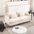 thumbnail image 5 of Chenille Fabric Loveseat with Curved Edges | Ideal for Bedroom Reading Nook, Soft Touch, 5 of 6
