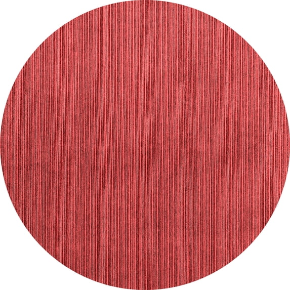 Ahgly Company Machine Washable Indoor Round Abstract Red Modern Area Rugs, 6' Round