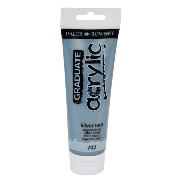 Daler-Rowney Graduate Acrylic, 120ml Tube, Silver