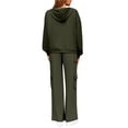 thumbnail image 4 of 2 Piece Sets for Women Lounge Hoodie Sweatsuit Sets Long Sleeve Sweatshirt Cargo Pants Matching Set Travel Outfits Dark Green M, 4 of 5