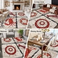 thumbnail image 5 of Vintage Coastal Area Rugs 8'x10', Washable Small Throw Rugs for Living Room Patio, Nautical Crab Lobster Anchor Retro Art Indoor Outdoor Rug Non-Slip Low Pile Carpet Runner Reversible Floor Mats, 5 of 8