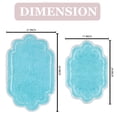 thumbnail image 3 of Home Weavers Cotton 2-Piece Bath Rug Set, Soft Absorbent Non-Slip Bath Mats, Machine Washable Bathroom Rugs,17x24 & 21x34 Inches, Blue, 3 of 8