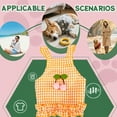thumbnail image 3 of GASTROPOD Dog Dresses for Small Dogs Girl,Cotton Printed Everyday Dress Girl Dog Clothes,Bright Tone with Plaid Dog Dress,Orange,M, 3 of 7