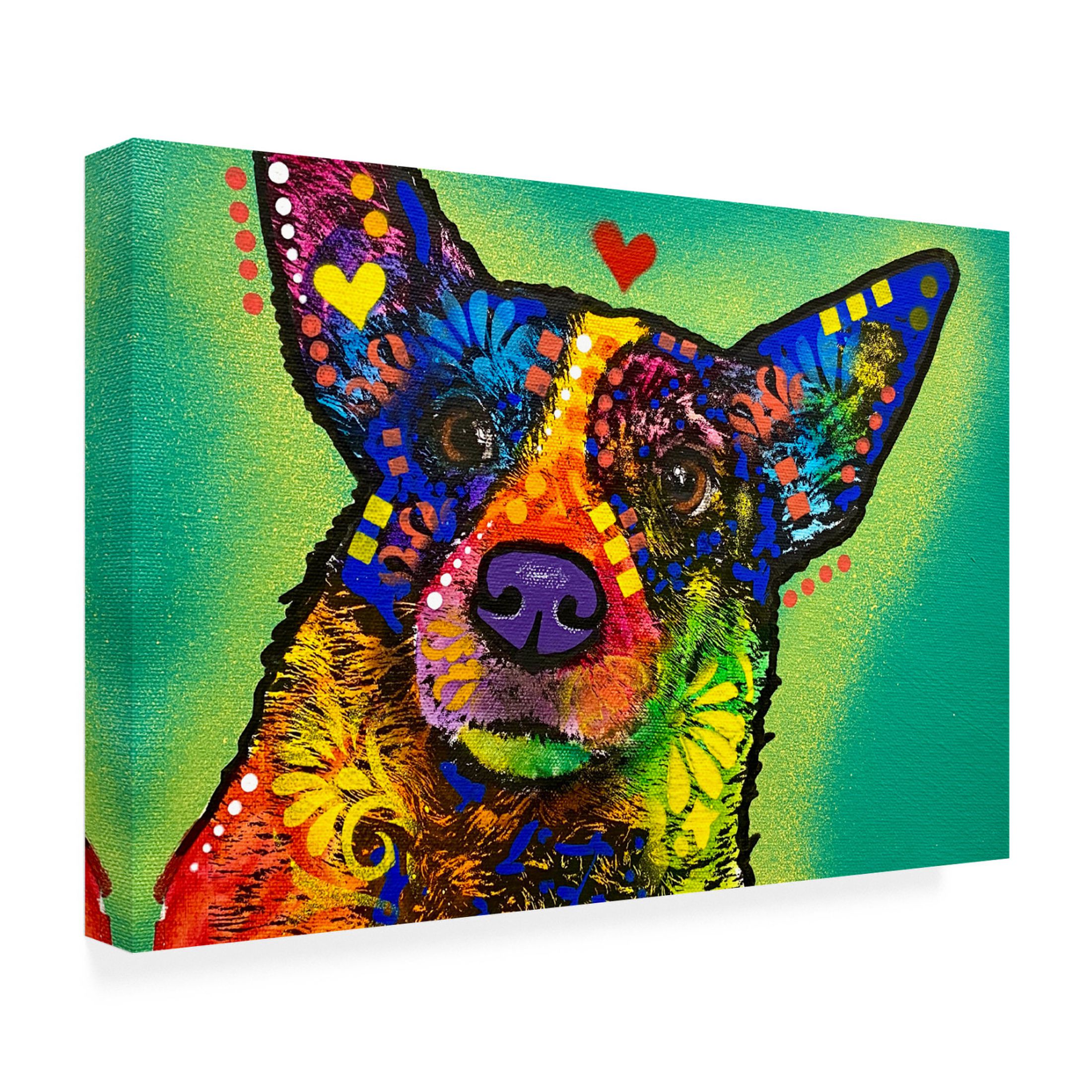 Canvas Wall Art - Dean Russo 'Lil Nervous Still Full Of Love' Wall Art for Living Room, Bedroom, or Office Décor by Trademark Fine Art - 32 x 22 Inches