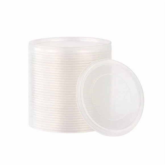 Café Express (400 Count) 96mm PP Lids for 8oz Brown Kraft Paper Food Bowls, Disposable Take-Out Container Covers, Microwave-Safe and Leak Resistant