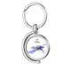 thumbnail image 1 of Nadar con delfines ilustrar Rotating keychain Metal Keyring Holder, 1 of 2