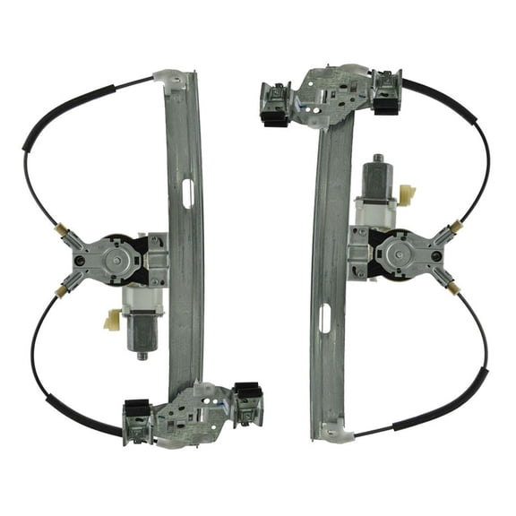 TRQ Rear Power Window Regulators w/ Motors Pair Set for 04-08 Pontiac Grand Prix WRA50294