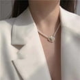 thumbnail image 4 of Elegant Vintage Camellia Pearl Necklace Distinctive Alloy Design for Styling, 4 of 9