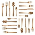 thumbnail image 4 of MegaChef  Baily 20 Piece Flatware Utensil Set, Stainless Steel Silverware Metal Service for 4 in Rose Gold, 4 of 5