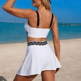 thumbnail image 5 of Roncen Womens High Waisted Bikini Sets Two Piece Tummy Control Swim Skirt Color Block Skirted Swimsuit 2026, 5 of 5
