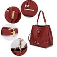 thumbnail image 4 of Callie Solid Bucket Handbag with matching Wallet by Mia K, 4 of 9