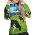 thumbnail image 4 of KLL Grazing Cows Mountain View for Womens Pullover Hoodie with Pocket Hooded Long Sleeve Shirts Sweatshirt for Women-Small, 4 of 7