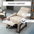 thumbnail image 2 of Modern Upholstered Manual Reclining Sofa Chair w/ Armrest and Footrest Grey, 2 of 5