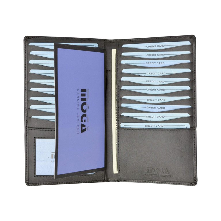 Moga High End Quality Handmade Leather Bifold Credit Card Holder 91529 