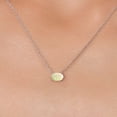 thumbnail image 3 of Gem Stone King 10K White Gold White Ethiopian Opal Pendant Necklace for Women | 0.32 Cttw | Gemstone Birthstone | Oval Cabochon 6X4MM | With 18 inch Chain, 3 of 6