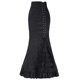 thumbnail image 2 of Skirt Clearance Women Punk Style Retro Mermaid Skirt Vintage Long Ruffle Slim Fit Fishtail Skirt, 2 of 5