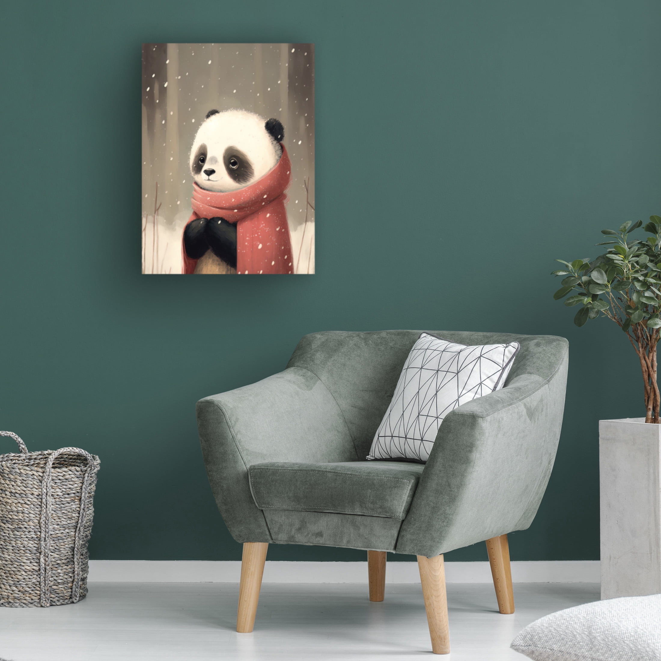 Canvas Wall Art - Bilge Paksoylu 'Panda 2' Wall Art for Living Room, Bedroom, or Office Décor by Trademark Fine Art - 14 x 19 Inches