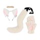 thumbnail image 3 of Accesorios de disfraz lindos para adultos y niños, accesorios de cosplay, conjunto de orejas y cola de gato Gris, 3 of 9