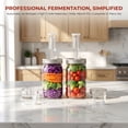 thumbnail image 6 of 12-Piece Glass Fermentation Jar Set, 2 Pack Wide Mouth Mason Jars with Airlock Lids & Glass Weights, Complete Kit with Gaskets & Lid Lifter for Pickling, Kimchi, Kombucha & Fermented Foods, 6 of 7
