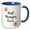 Blue/White, variant on 3drose, Floral Best Manager Ever Watercolor Pink Flower Senior Head Boss Gift, 15oz Two-tone Red Mug