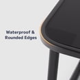 thumbnail image 3 of Asofer 3-Piece Outdoor Patio Furniture Set with Glass Table, Bistro Chairs Set for Poolside, Porch, Lawn, Black, 3 of 6