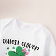 thumbnail image 6 of WOYY St. Patrick's Day Outfits for Girls Long Sleeve Romper Flared Pants Headband 3Pcs Set, Sizes 0-18 Months, 6 of 7