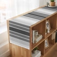 thumbnail image 6 of Gray Vertical Stripes 48 Inch Table Runner, Retro Simple Neutral Abstract Lines Farmhouse Dresser Scarf Cotton & Linen Tablerunner for Dining/Kitchen Island/Holiday Party Décor 13" x 48", 6 of 9