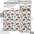 thumbnail image 5 of Monster Cartoon Truck White Pattern Teens Toddler Nap Mat with Pillow, Sleeping Mat Bag for Preschool Daycare 51"x22", 5 of 6