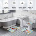 thumbnail image 5 of Aqua Gnomes Daisy Bath Mat 3 Piece Bathroom Rug Set, Pastoral Country Garden Floral Non Slip Bath Rug Contour Mat and Toilet Lid Cover, Absorbent Shower Mats Soft Bath Rugs and Mats Sets, 5 of 8