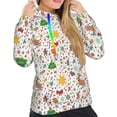 thumbnail image 4 of KLL Winter Christmas And New Year Deer for Womens Pullover Hoodie with Pocket Hooded Long Sleeve Shirts Sweatshirt for Women-Small, 4 of 7