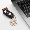 thumbnail image 6 of Naloa Animal Cartoon Style Print Round Keychain Keychain Key Ring, Key Tag, Key Chain Bulk for Gift Accessories (Round), 6 of 7