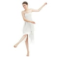 thumbnail image 3 of IBTOM CASTLE Women Lyrical Dance Dress Modern Contemporary Ballet Dancewear Spaghetti Strap Chiffon Flowy Dress S White, 3 of 8