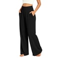 thumbnail image 6 of Aofany Women's Yoga Pants with Pockets for Women Wide Leg Stretchy Workout Trousers Fitness Sports Running Yoga Athletic Pants, 6 of 6