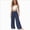 B59--Blue, variant on 5-6 Years Teen Girls Linen Pants Drawstring Elastic Waist Wide Leg Pants Beach Trousers With Pockets Casual Sweatpants Parachute Joggers Pants Khaki Sports Pants