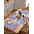 thumbnail image 4 of Placemats Set of 4, Happy Valentine''s Day Star Shape Love Heart Pink Purple Gradient Table Place Mats,Heat Insulation Table Mats Set Washable Dining Placemats for Wedding Holiday Party Kitchen, 4 of 5