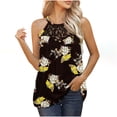 thumbnail image 1 of Samickarr Plus Size Summer Tops For Women Tops Dressy Casual Women Casual Tank Loose Printed Sleeveless Round Neck Lace T-Shirt Halter Tops Sleeveless Shirts Pleated Workout Tops For Women, 1 of 7