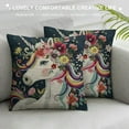 thumbnail image 3 of Nawypu Pillow Covers Beatiful Unicorn Throw Pillow Covers Flower Leaf Rainbow Star Quote I Believe Decorative Pillows Case, 3 of 5