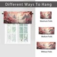 thumbnail image 6 of Japanese Window Curtain Valances Spring Red Cherry Blossom Sailboat Sun Seascape Privacy Decorative Rod Pocket Short Window Valance Curtains 54 by 18 in, 1 Panel, 6 of 6