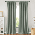 thumbnail image 4 of NICETOWN Room Darkening Curtains, Rod Pocket/Back Tab/Hook Belt Privacy Energy Saving Thermal Insulated Blackout Curtains for Bedroom Living Room, Sage Green, 52"x84", 2 Panels, 4 of 8