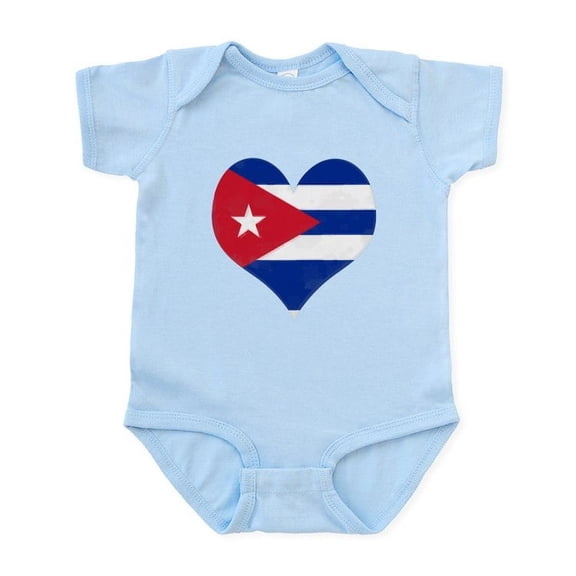 CafePress - El Corazón De Cuba Body Suit - Baby Light Bodysuit, Size Newborn - 24 Months