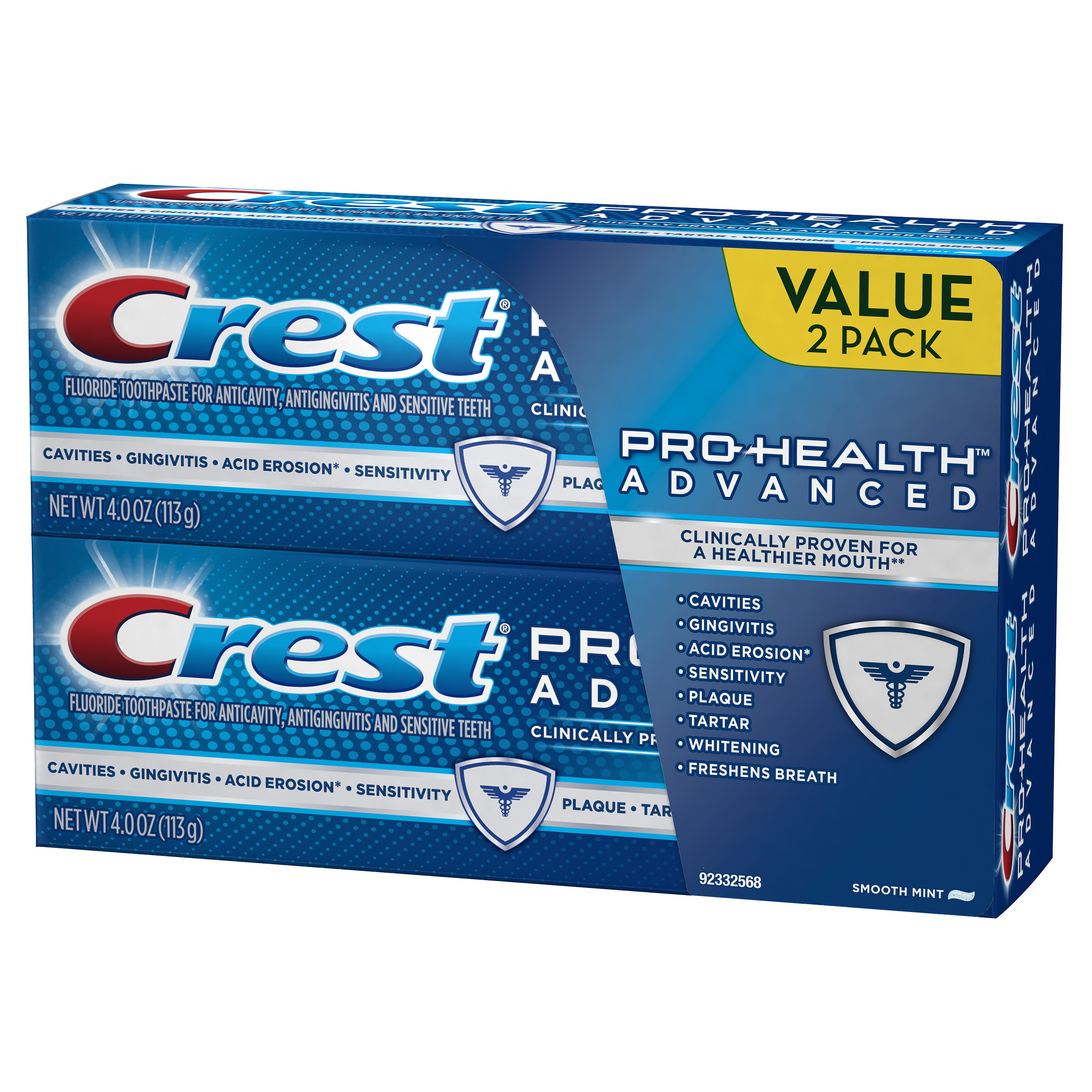 Crest Pro-Health Advanced Soothing Smooth Mint Toothpaste 8.0 oz. 2 Count - image 2 of 9