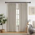 thumbnail image 2 of Heavy Duty Black Curtain Rod for Sliding Glass Doors, Adjustable 72 to 154 Inches, 1 Inch Diameter, Extra Long Renter-Friendly Design, 2 of 5
