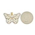 thumbnail image 3 of 14K Yellow Gold and Rhodium Butterfly Pendant Charm, 3 of 8