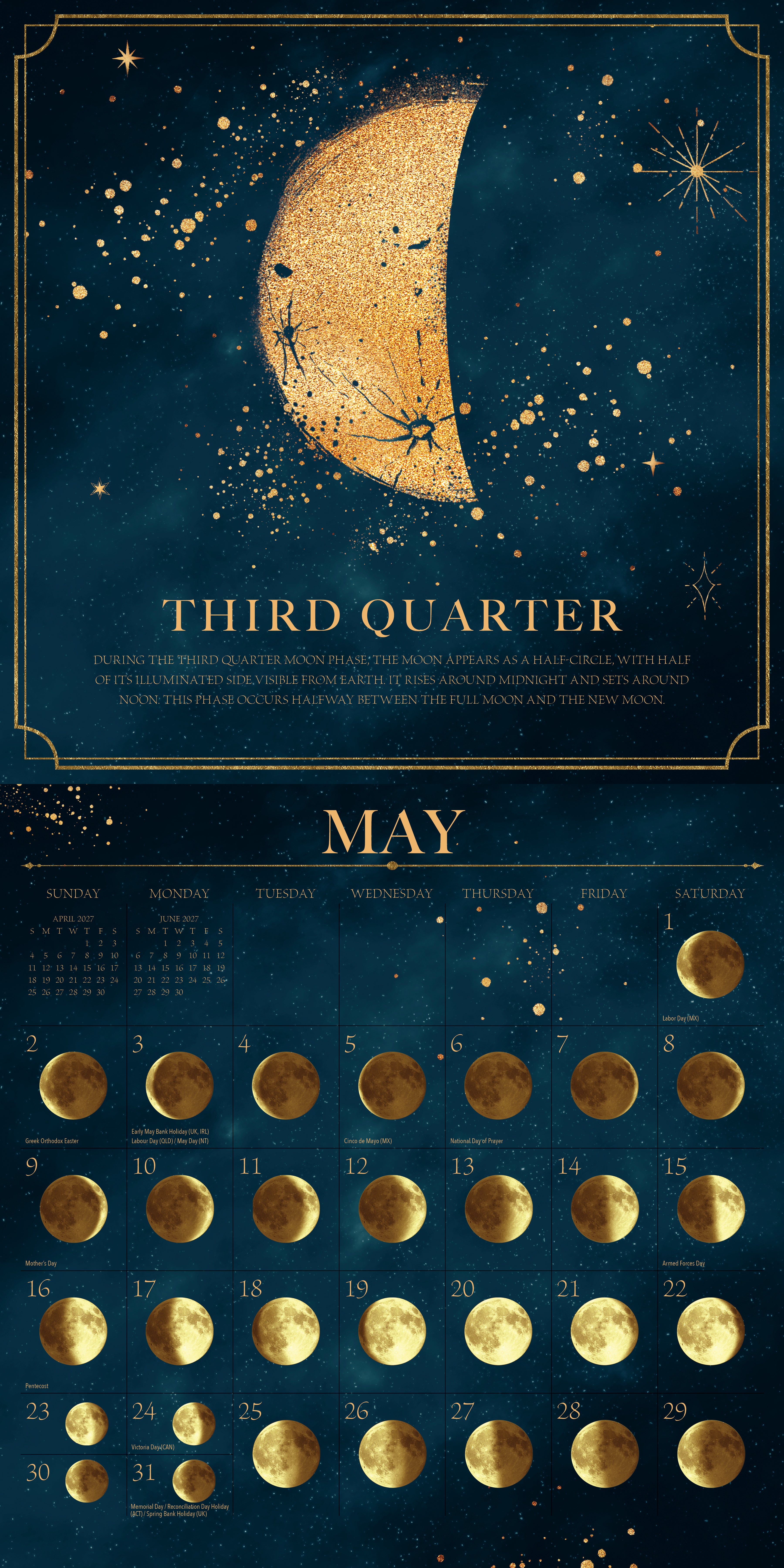 Willow Creek Press, Moon Magic 2027 Wall Calendar