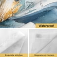thumbnail image 4 of Spring Floral No Hooks Shower Curtain with Snap-in Liner Watercolor Blooming Blue Flower Botanical Shower Curtains for Bathroom, Waterproof, Easy Install, Washable 54"x78", 4 of 9