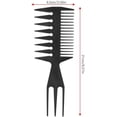 thumbnail image 3 of Peine de plástico negro para hombre, peine grande para espalda, peine de espina de pescado, peine de peluquería, peine de dibujo, 1 unidad, 3 of 5