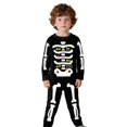 thumbnail image 4 of XUANTAOO Kids Boys Girls Cute Heart Skeleton Graphic Set Crew Neck Long Sleeve Top with Jogger Pants Comfort Casual Halloween Party Outfit Size 2-3 Years, 4 of 6